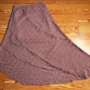 Chic Textured Maxi Skirt in Brown